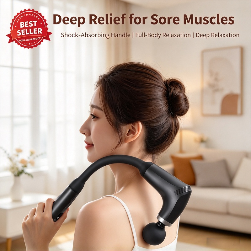 Massage Gun Percussion Deep Tissue - Pistola Massaggiante Elettrica Intelligente, Massaggiatore Portatile