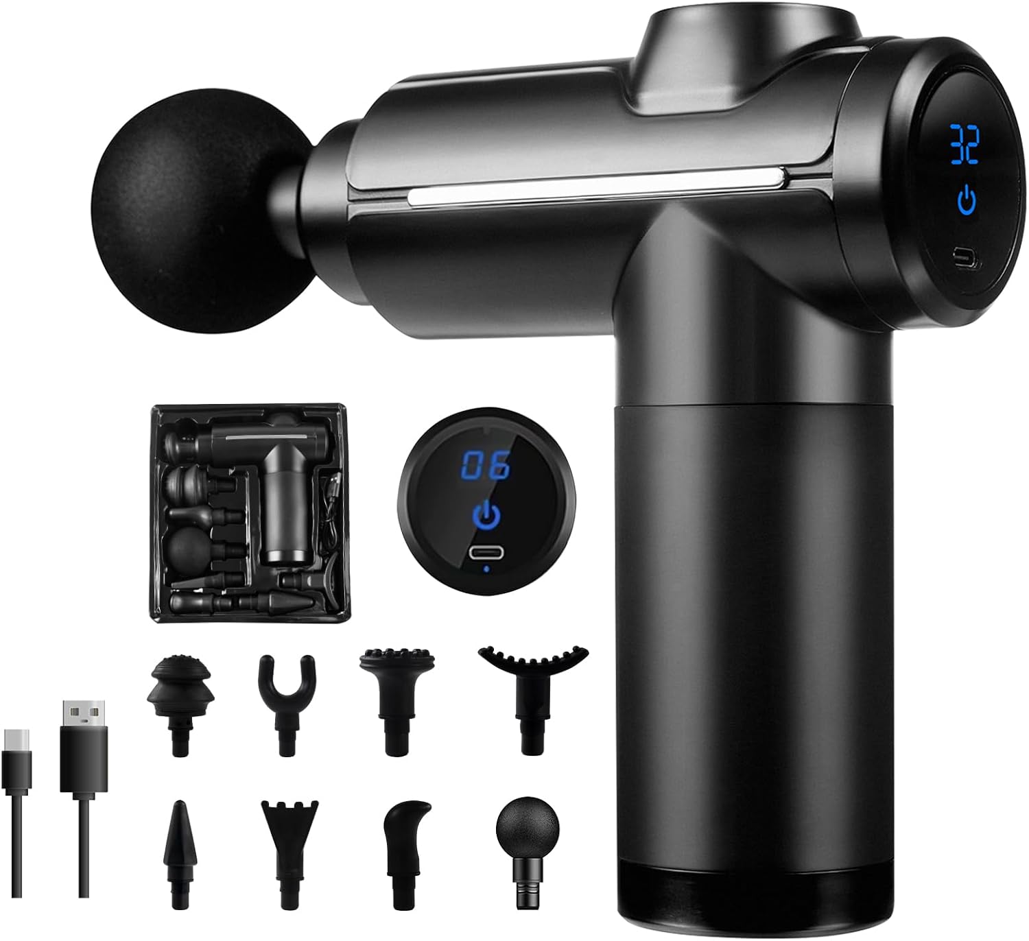 Massage Gun Percussion Deep Tissue - Pistola per massaggio Massaggiatore a percussione
