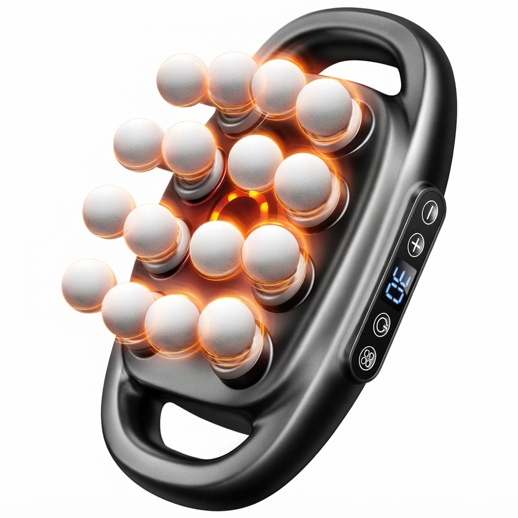 Massage Gun Percussion Deep Tissue - Pistola massaggiante elettrica con 16 testine