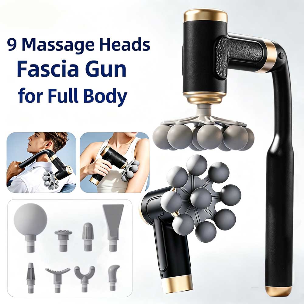Massage Gun Percussion Deep Tissue - Pistola Massaggiante Cordless 2-in-1 con Manico