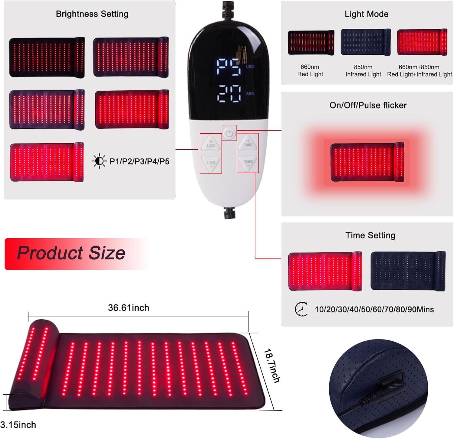 Tappetino per terapia della lu - Red Light Therapy Mat Full Body recensione e prezzo