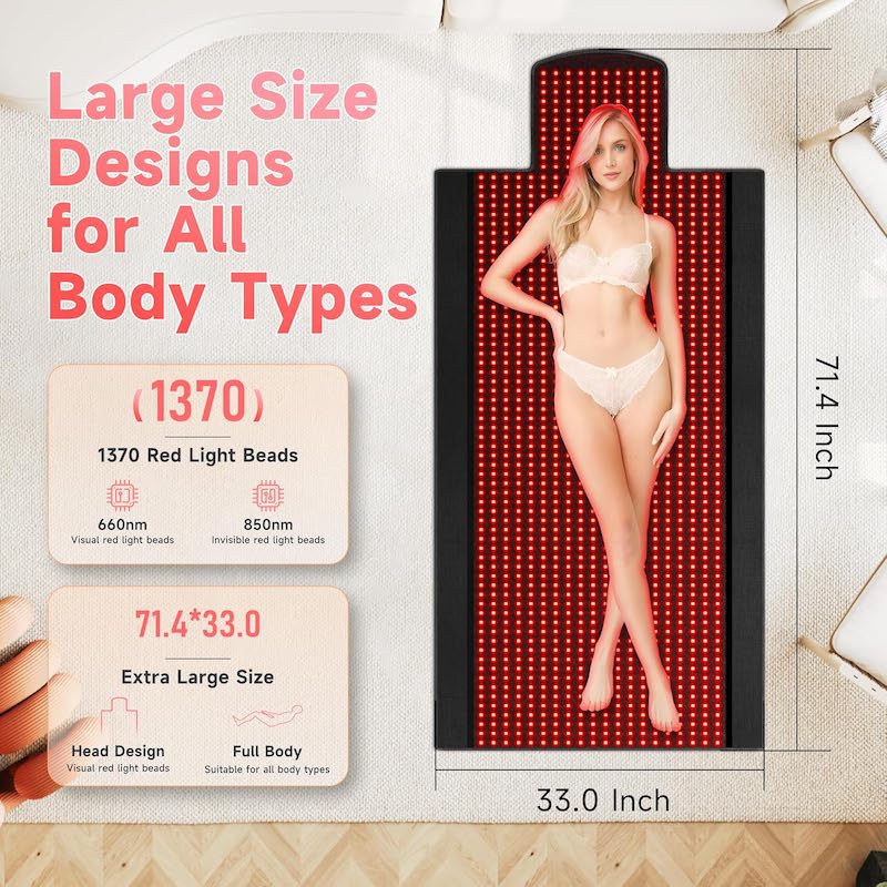 Tappetino per Terapia a Luce R - Red Light Therapy Mat Full Body recensione e prezzo